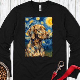 Vizsla Van Gogh Long Sleeve Shirt Gift For Dog Lover
