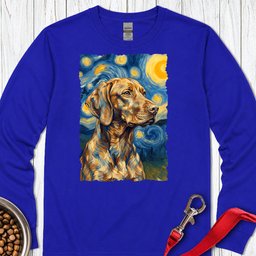 Vizsla Van Gogh Long Sleeve Shirt Gift For Dog Lover