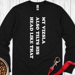 Vizsla Tilt His Head Long Sleeve Shirt Gift For Dog Lover