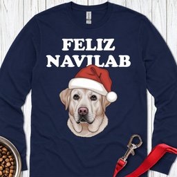 Yellow Lab Funny Christmas Long Sleeve Shirt Gift For Dog Lover