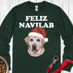 Yellow Lab Funny Christmas Long Sleeve Shirt Gift For Dog Lover