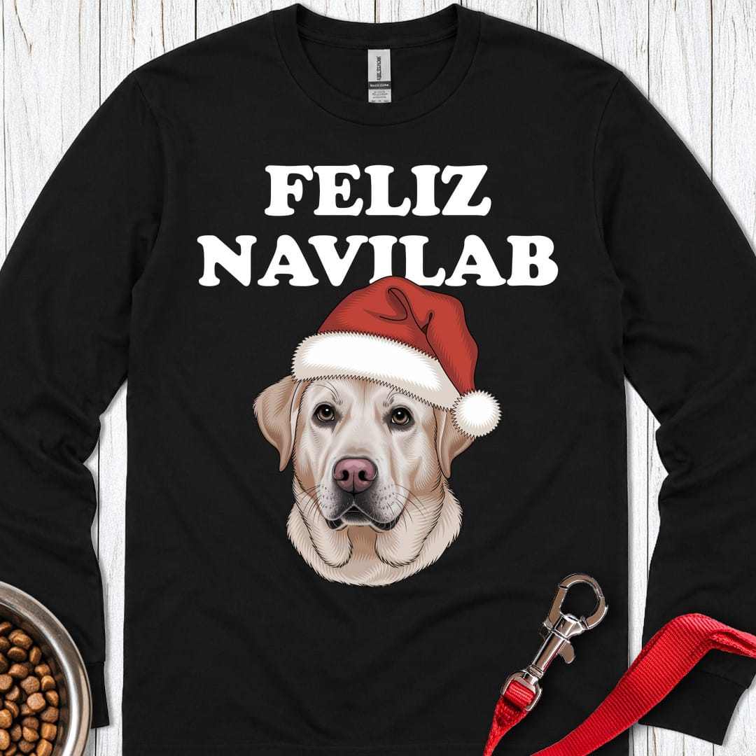 Yellow Lab Funny Christmas Long Sleeve Shirt Gift For Dog Lover