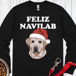 Yellow Lab Funny Christmas Long Sleeve Shirt Gift For Dog Lover