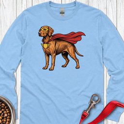 Vizsla Superhero Long Sleeve Shirt Gift For Dog Lover