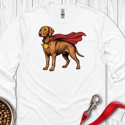 Vizsla Superhero Long Sleeve Shirt Gift For Dog Lover