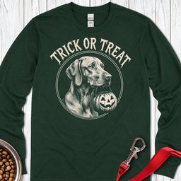 Vizsla Trick Or Treat Long Sleeve Shirt Gift For Dog Lover