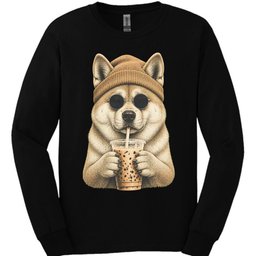 Akita Hipster Dog Long Sleeve Shirt Gift For Dog Lover