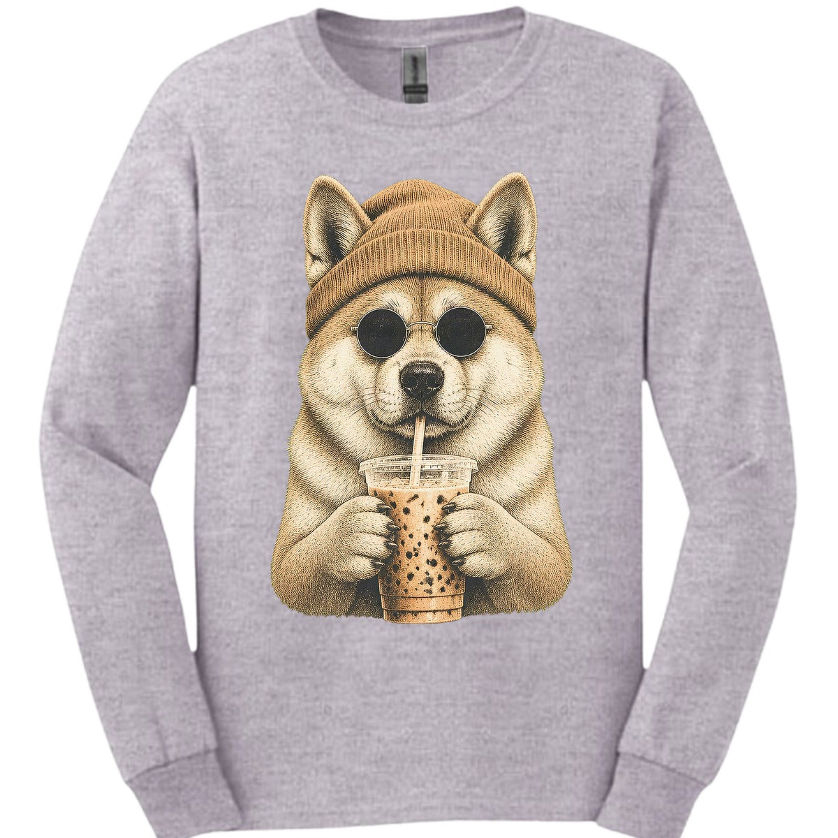 Akita Hipster Dog Long Sleeve Shirt Gift For Dog Lover
