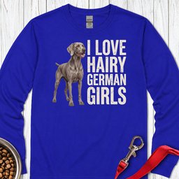 Weimaraner Hairy Girl Long Sleeve Shirt Gift For Dog Lover