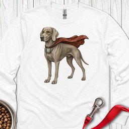 Weimaraner Superhero Long Sleeve Shirt Gift For Dog Lover