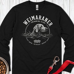 Weimaraner Swimming Club 2 Long Sleeve Shirt Gift For Dog Lover
