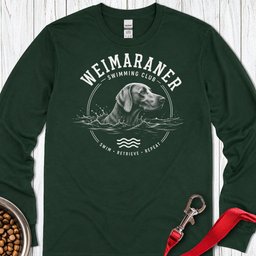 Weimaraner Swimming Club 2 Long Sleeve Shirt Gift For Dog Lover