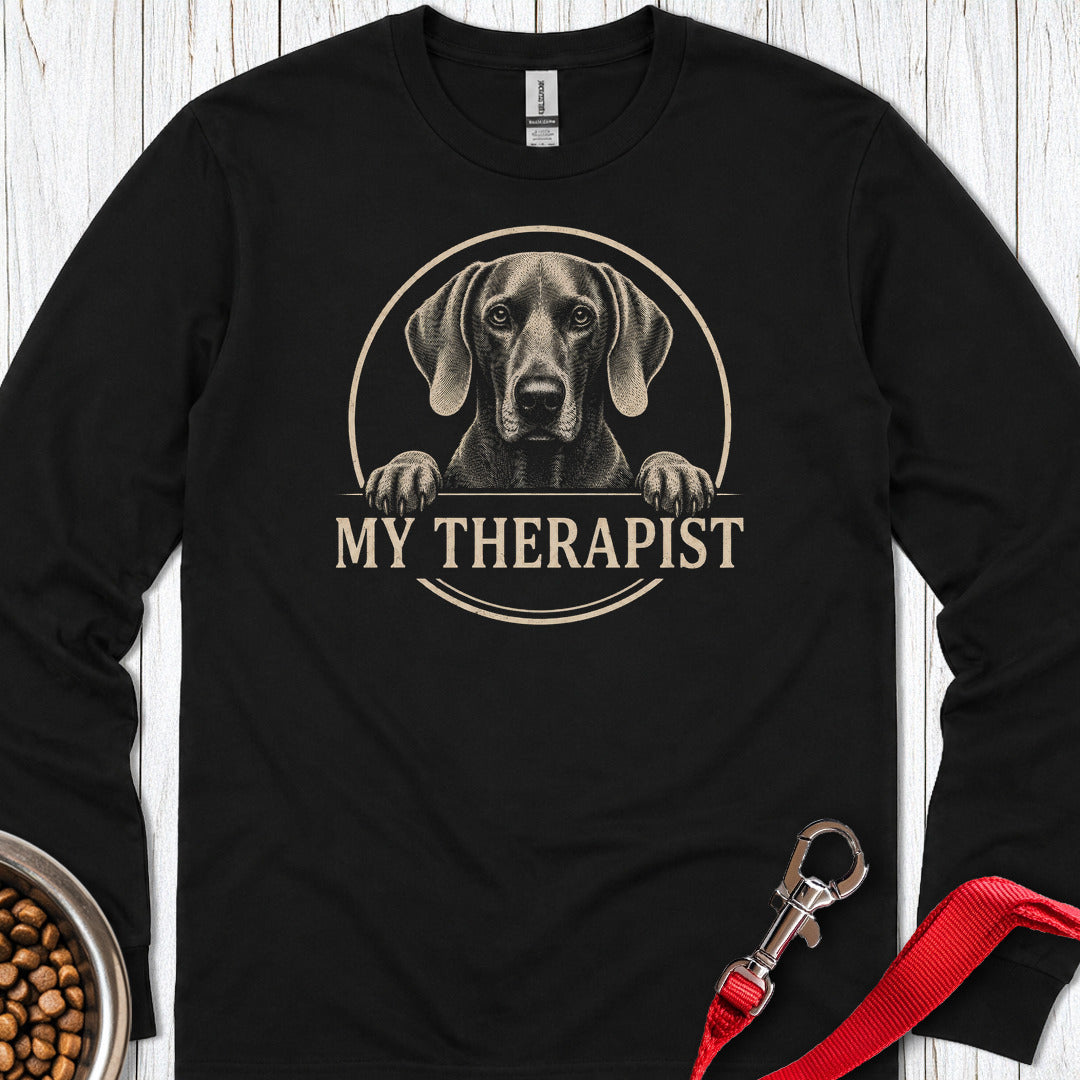 Weimaraner Therapist Long Sleeve Shirt Gift For Dog Lover