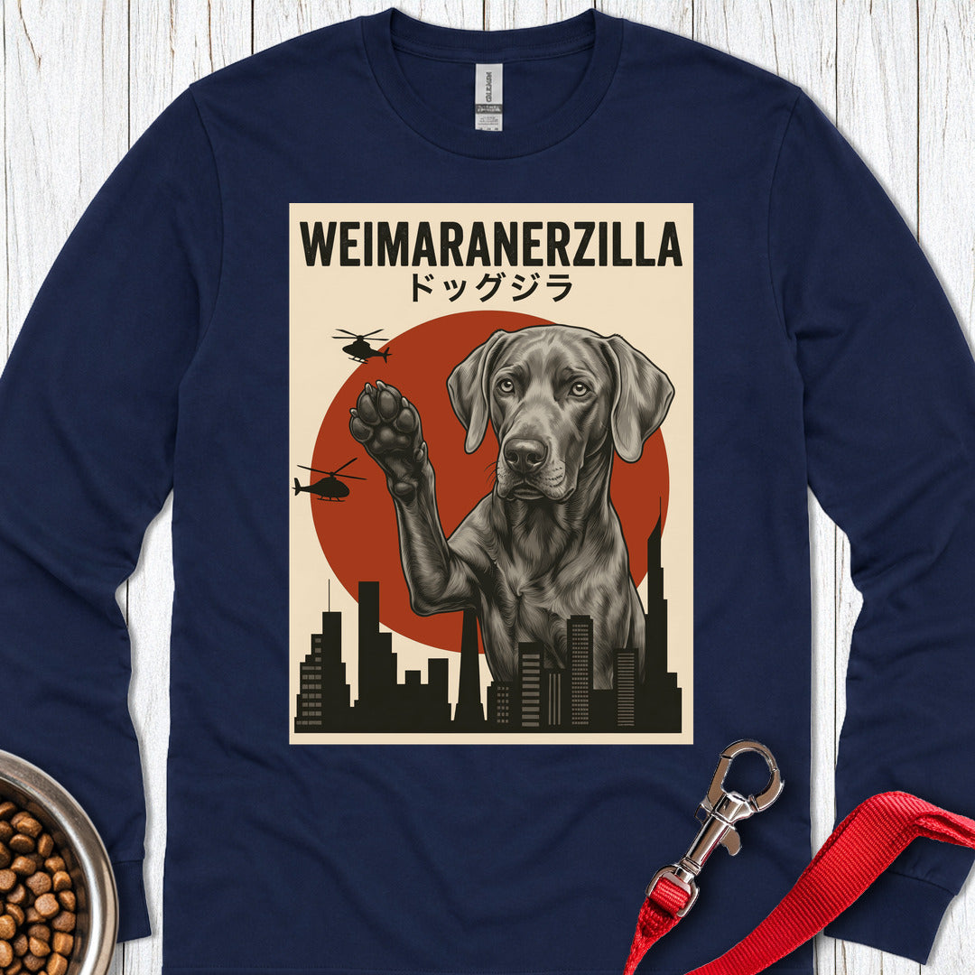 Weimaraner Weimaranerzilla Long Sleeve Shirt Gift For Dog Lover
