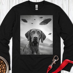 Vizsla Ufo Long Sleeve Shirt Gift For Dog Lover