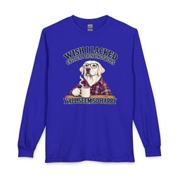 White Labrador Wish I Lacked Critical Thinking Long Sleeve Shirt Gift For Dog Lover
