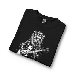 Yorkshire Terrier Guitar Long Sleeve Shirt Gift For Dog Lover