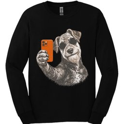 Airedale Selfie Dog Long Sleeve Shirt Gift For Dog Lover