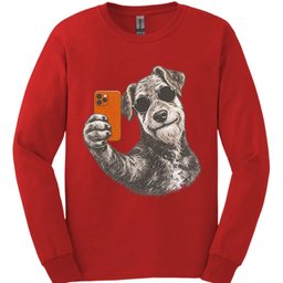 Airedale Selfie Dog Long Sleeve Shirt Gift For Dog Lover