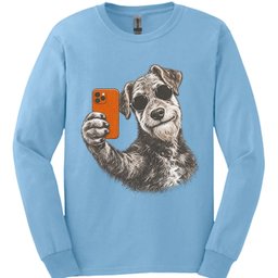 Airedale Selfie Dog Long Sleeve Shirt Gift For Dog Lover