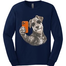 Airedale Selfie Dog Long Sleeve Shirt Gift For Dog Lover