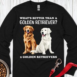 White And Golden Retriever Long Sleeve Shirt Gift For Dog Lover