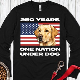 Yellow Labrador 250 Years USA Long Sleeve Shirt Gift For Dog Lover