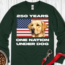 Yellow Labrador 250 Years USA Long Sleeve Shirt Gift For Dog Lover