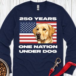 Yellow Labrador 250 Years USA Long Sleeve Shirt Gift For Dog Lover
