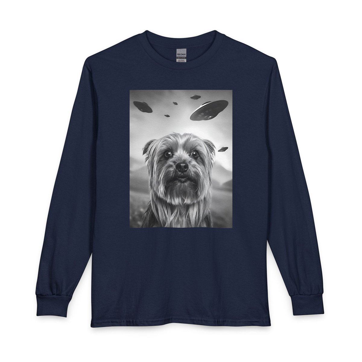 Yorkshire Terrier Ufo Long Sleeve Shirt Gift For Dog Lover