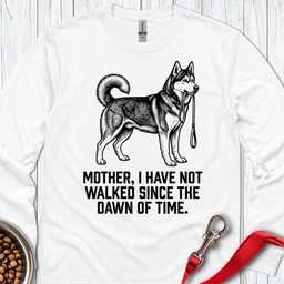 Walking Husky Mother Long Sleeve Shirt Gift For Mom