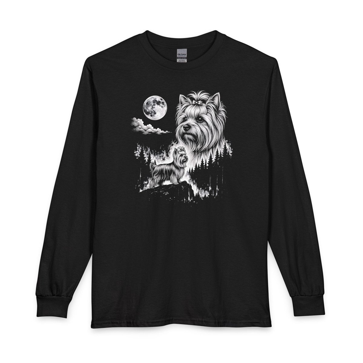 Yorkshire Terrier Moonlight Long Sleeve Shirt Gift For Dog Lover