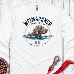 Weimaraner Swimming Club Long Sleeve Shirt Gift For Dog Lover