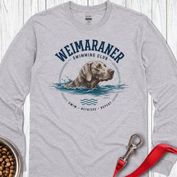 Weimaraner Swimming Club Long Sleeve Shirt Gift For Dog Lover