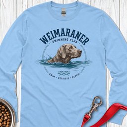 Weimaraner Swimming Club Long Sleeve Shirt Gift For Dog Lover