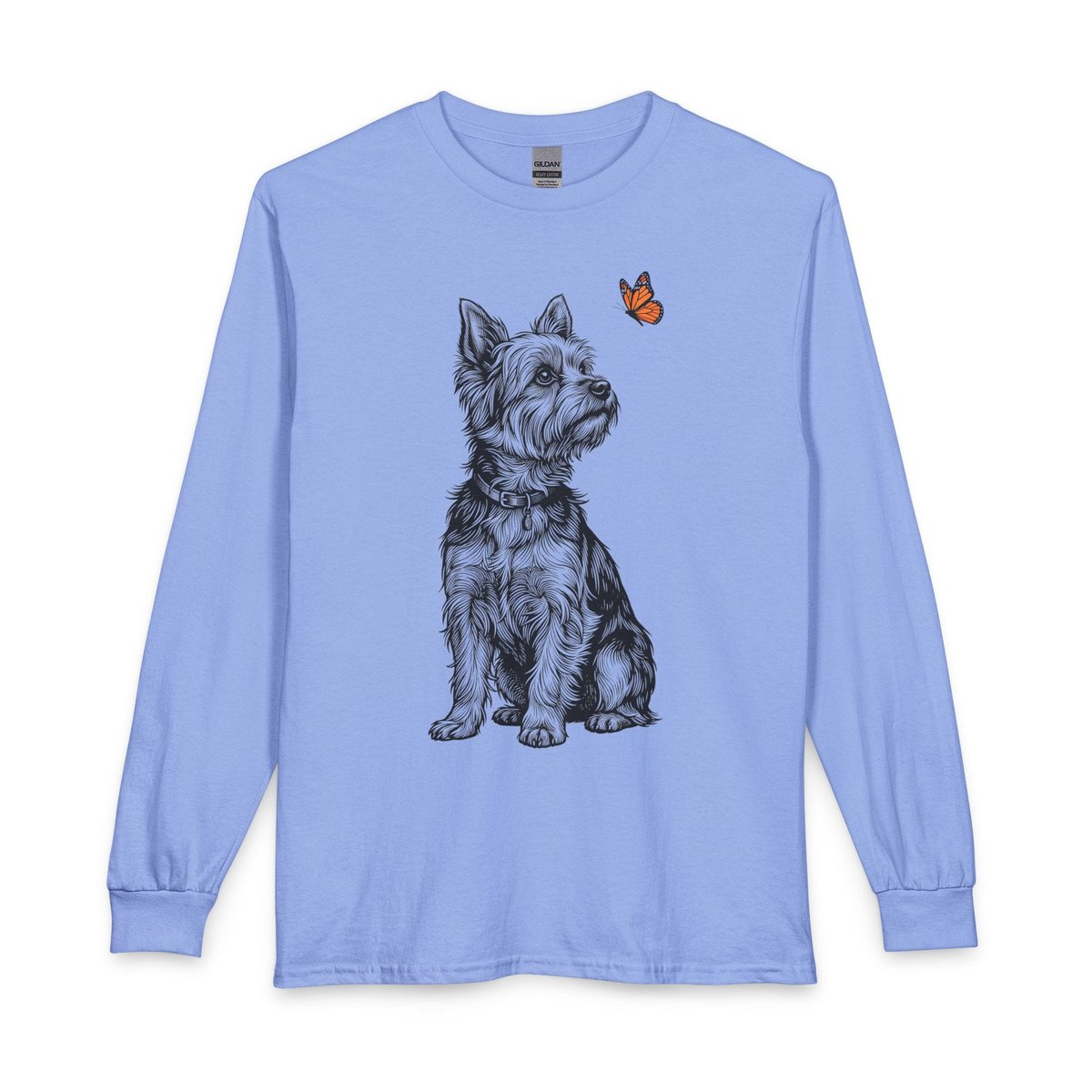 Yorkshire Terrier Butterfly Long Sleeve Shirt Gift For Dog Lover
