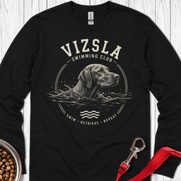 Vizsla Swimming Club Long Sleeve Shirt Gift For Dog Lover