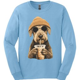 Airedale Hipster Dog Long Sleeve Shirt Gift For Dog Lover