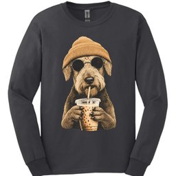 Airedale Hipster Dog Long Sleeve Shirt Gift For Dog Lover