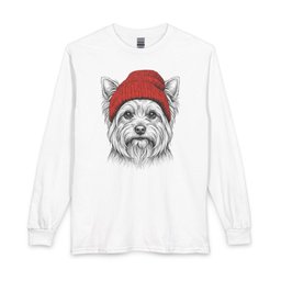 Yorkshire Terrier Beanie Long Sleeve Shirt Gift For Dog Lover