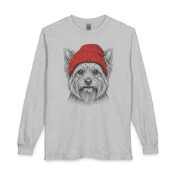 Yorkshire Terrier Beanie Long Sleeve Shirt Gift For Dog Lover