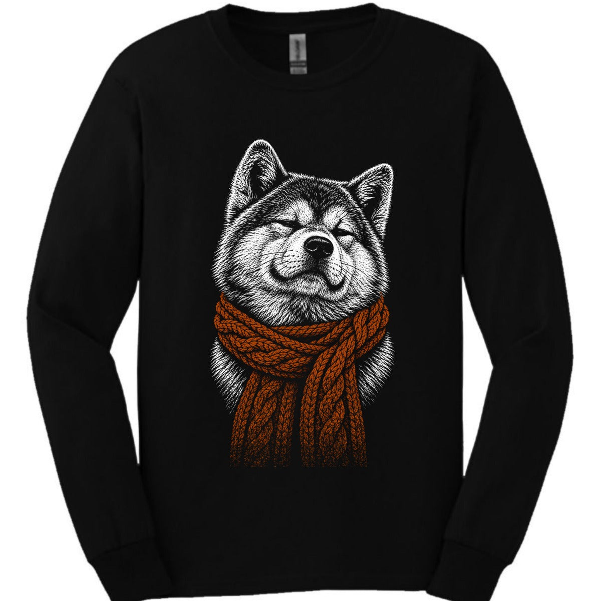 Akita Winter Dog Long Sleeve Shirt Gift For Dog Lover