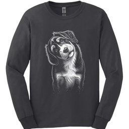 Bernedoodle Tilted Dog Long Sleeve Shirt Gift For Dog Lover