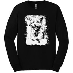 Bichon Frise Running Dog Long Sleeve Tee Gift For Dog Lover