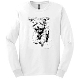 Bichon Frise Running Dog Long Sleeve Tee Gift For Dog Lover