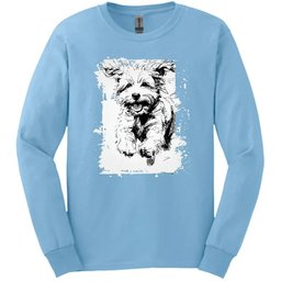 Bichon Frise Running Dog Long Sleeve Tee Gift For Dog Lover