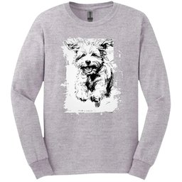 Bichon Frise Running Dog Long Sleeve Tee Gift For Dog Lover