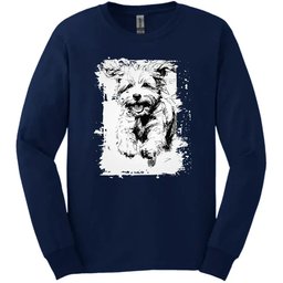 Bichon Frise Running Dog Long Sleeve Tee Gift For Dog Lover