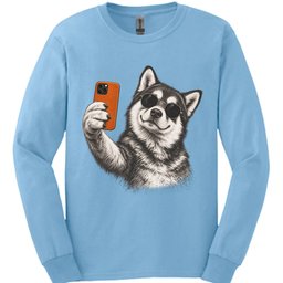 Alaskan Malamute Selfie Dog Long Sleeve Shirt Gift For Dog Lover