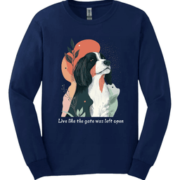 Bearded Collie Live Like The Gate Was Left Open Long Sleeve Shirt Gift For Dog Lover